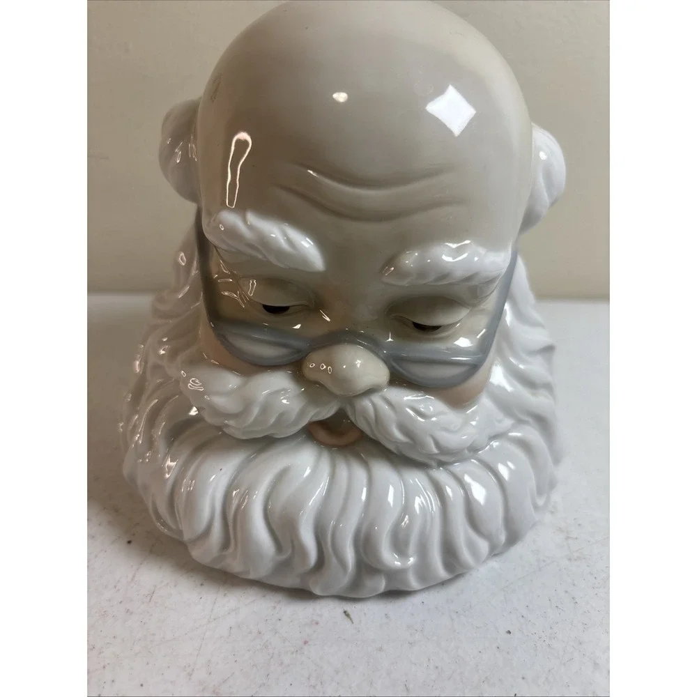 Studio 5 Vtg CERAMIC LARGE SANTA CLAUS HEAD FACE CHRISTMAS BANK 1977 Orig‎ Box